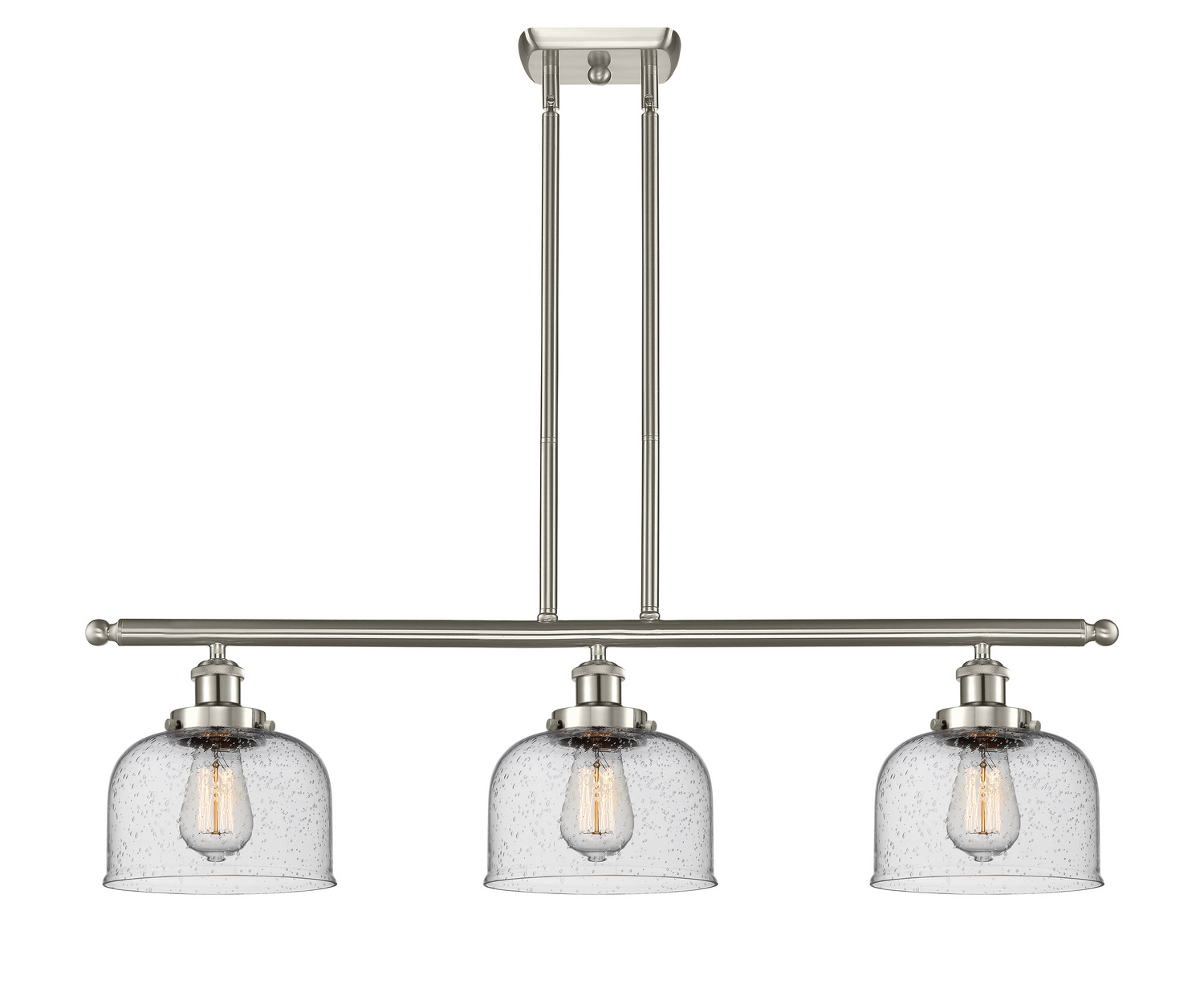 Three Light Island Pendant by Innovations - Ballston Urban Collection, Brushed Satin Nickel Finish - 916-3I-SN-G74