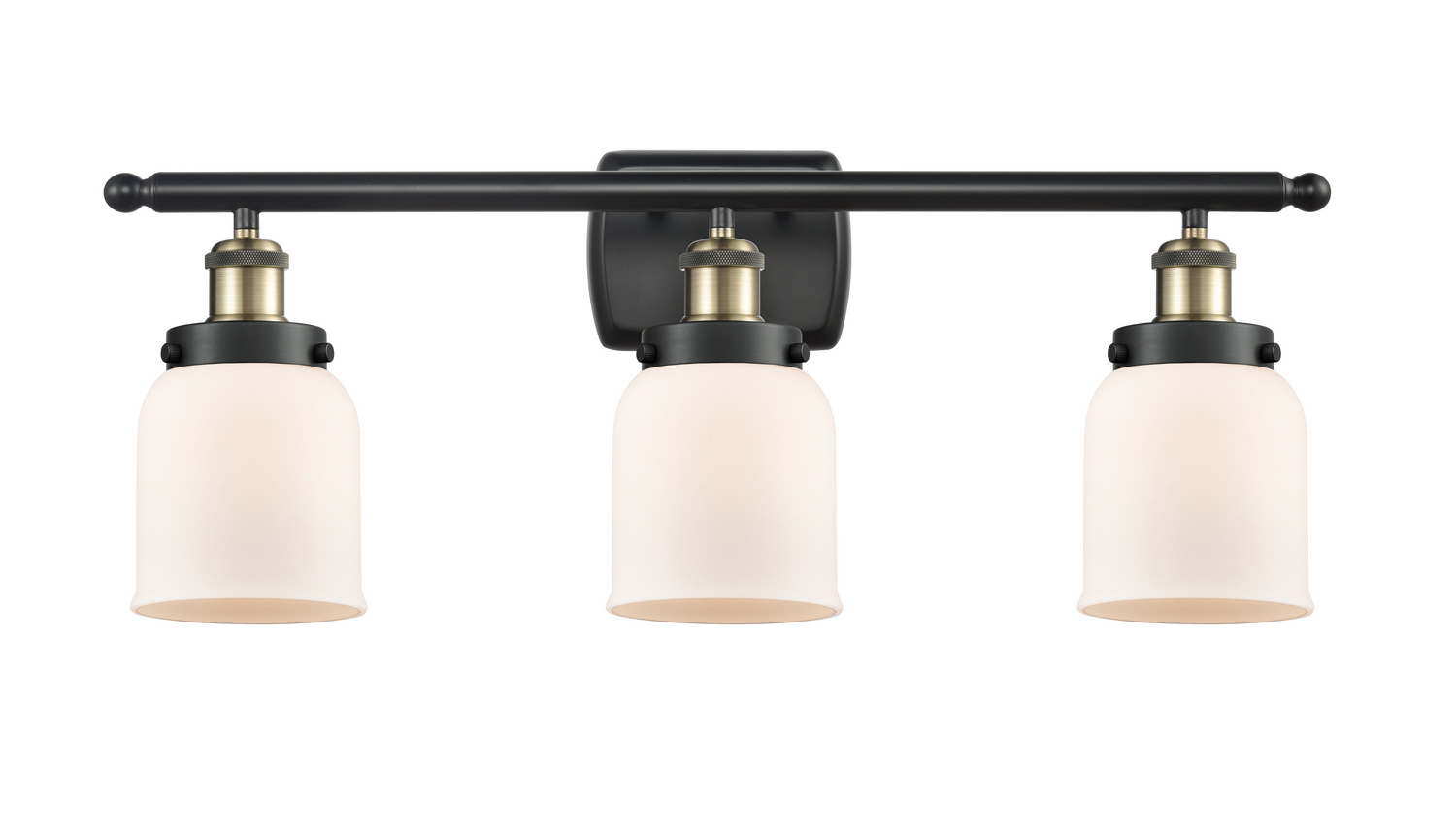 LED Bath Vanity by Innovations - Ballston Urban Collection, Black Antique Brass Finish - 916-3W-BAB-G51-LED