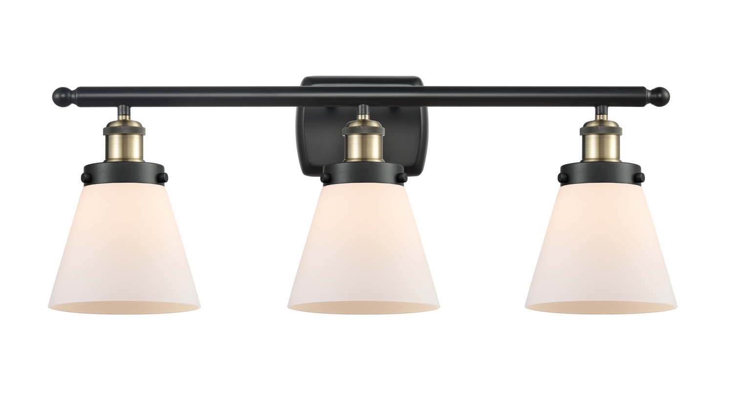 LED Bath Vanity by Innovations - Ballston Urban Collection, Black Antique Brass Finish - 916-3W-BAB-G61-LED