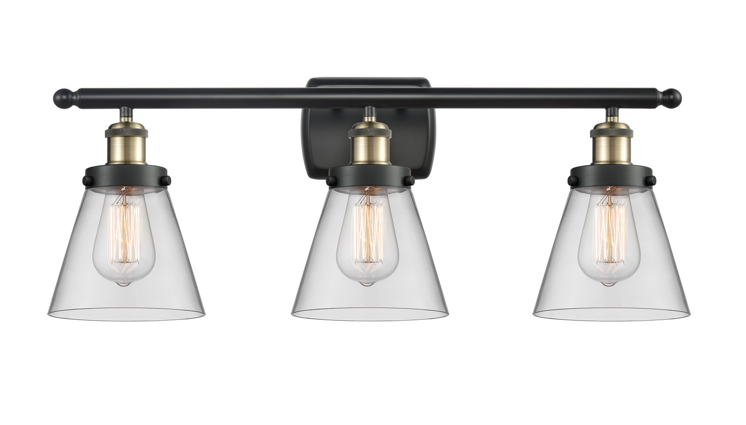 LED Bath Vanity by Innovations - Ballston Urban Collection, Black Antique Brass Finish - 916-3W-BAB-G62-LED