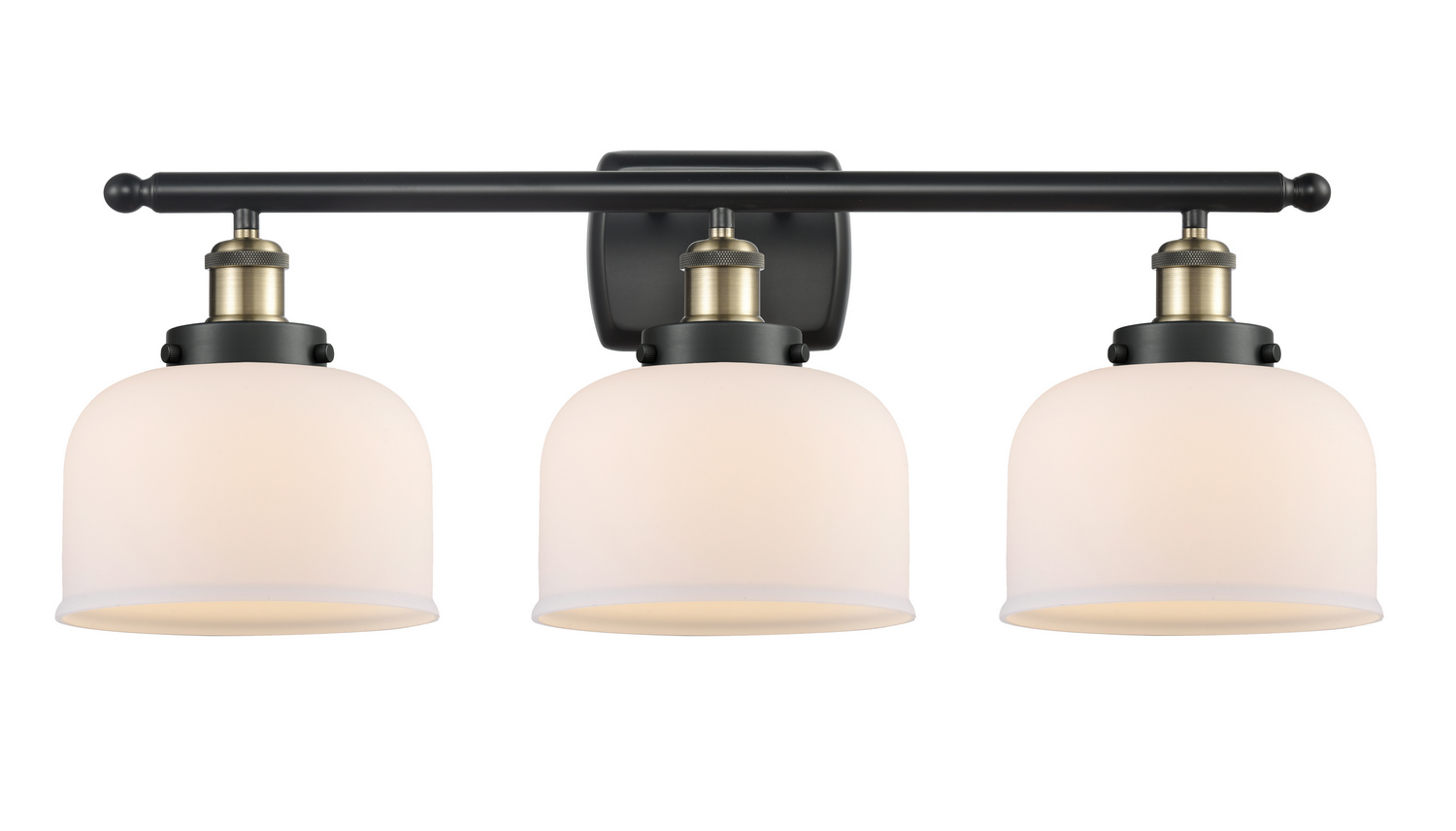 Three Light Bath Vanity by Innovations - Ballston Urban Collection, Black Antique Brass Finish - 916-3W-BAB-G71
