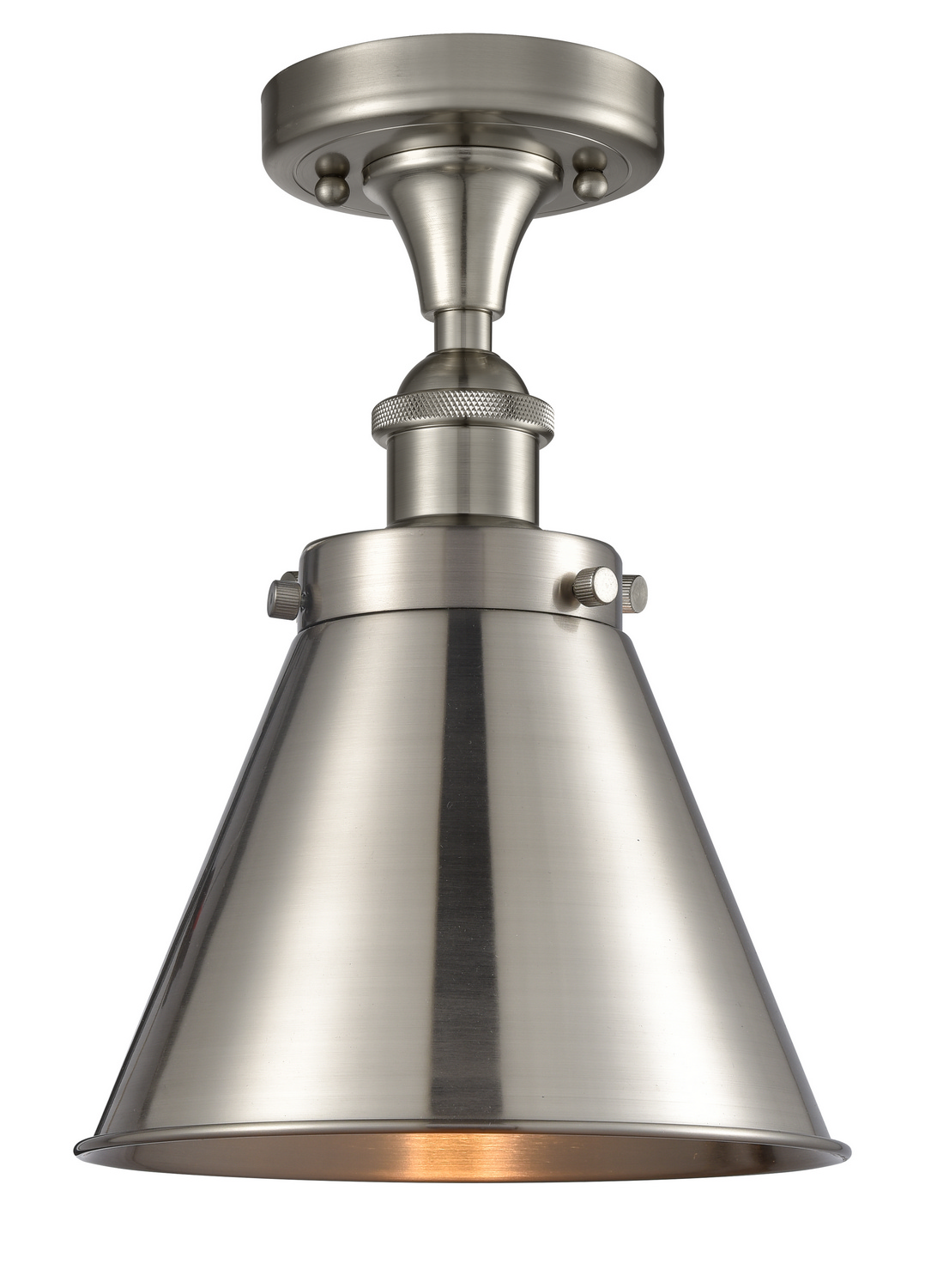 LED Semi-Flush Mount by Innovations - Ballston Urban Collection, Brushed Satin Nickel Finish - 916-1C-SN-M13-SN-LED