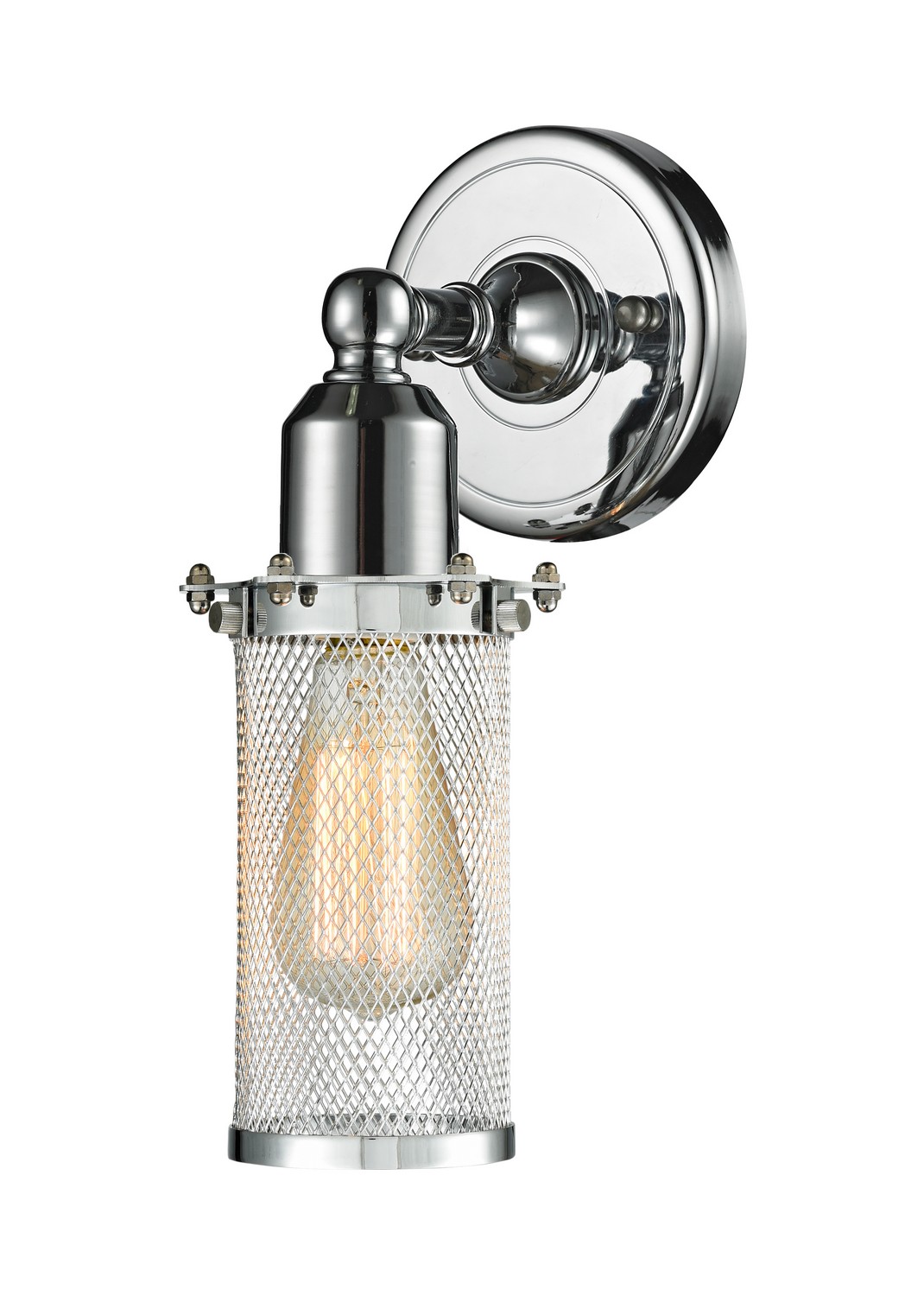 One Light Wall Sconce by Innovations - Austere Collection, Polished Chrome Finish - 900-1W-PC-CE219-PC