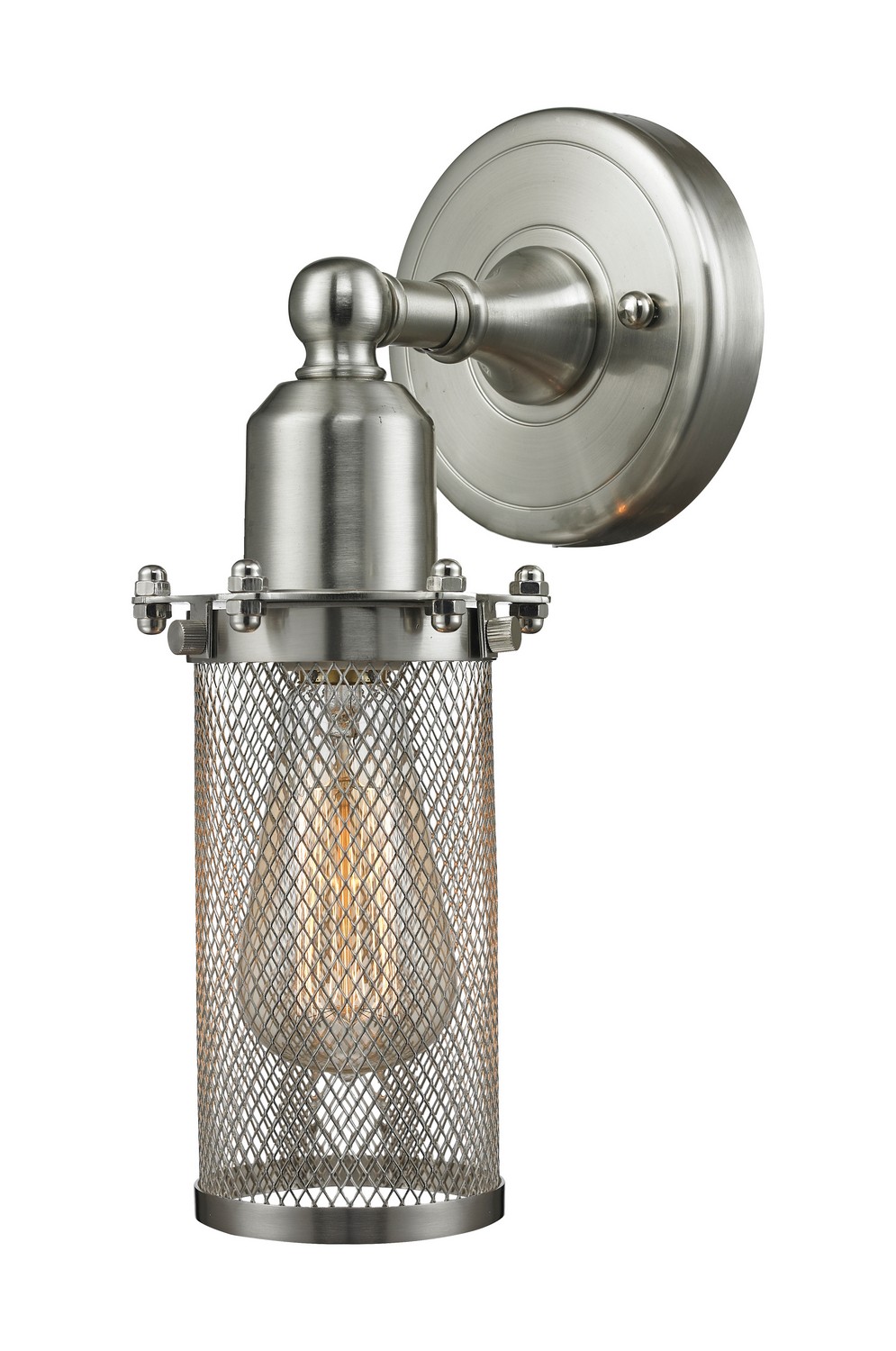 One Light Wall Sconce by Innovations - Austere Collection, Brushed Satin Nickel Finish - 900-1W-SN-CE219-SN