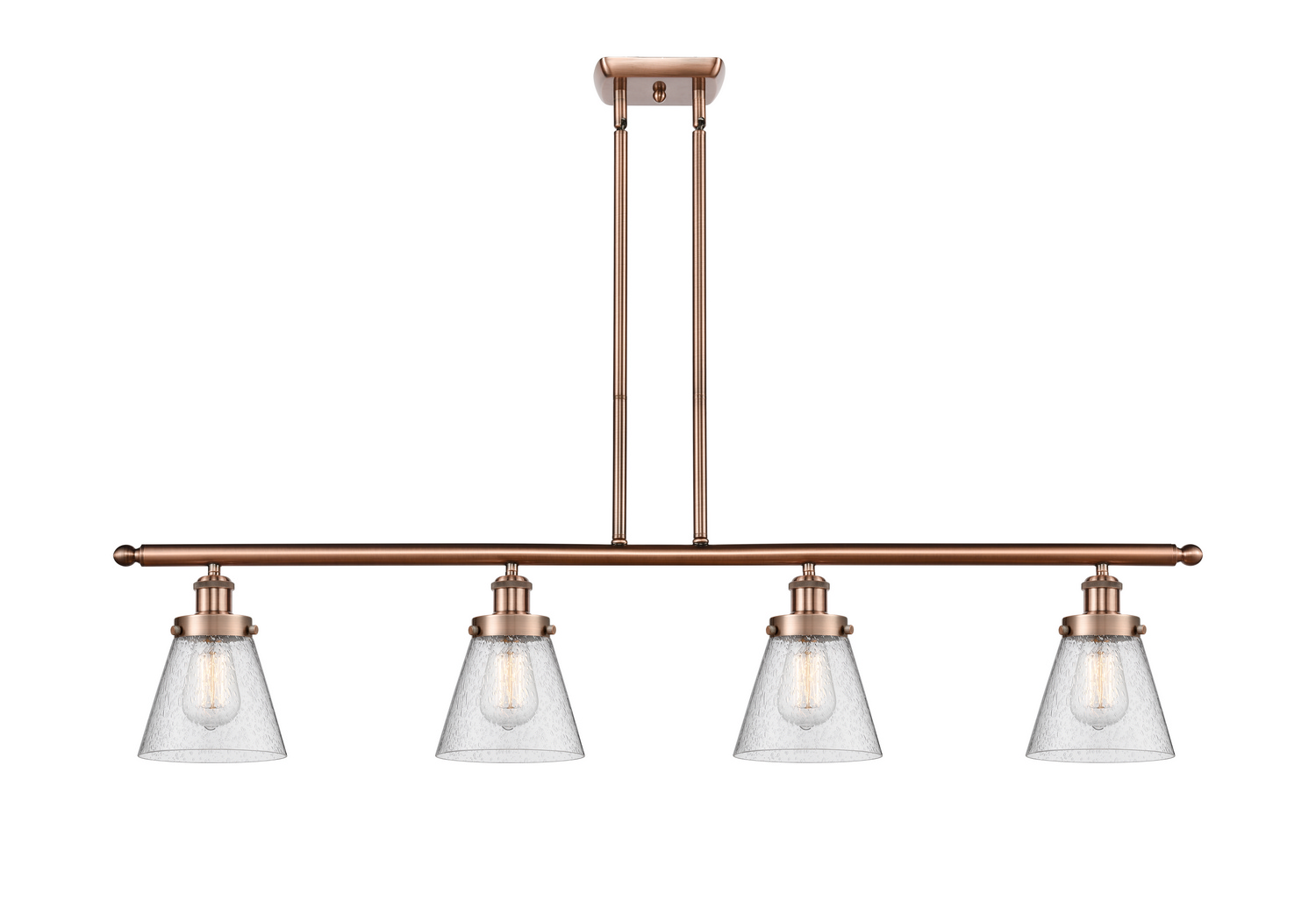 LED Island Pendant by Innovations - Ballston Urban Collection, Antique Copper Finish - 916-4I-AC-G64-LED