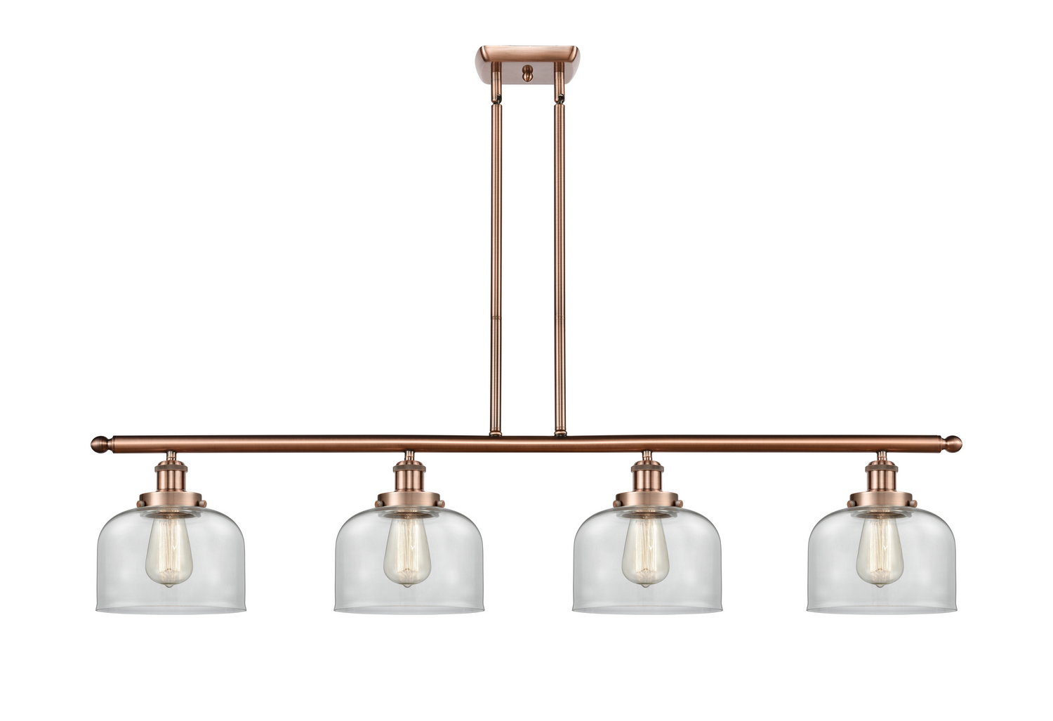 LED Island Pendant by Innovations - Ballston Urban Collection, Antique Copper Finish - 916-4I-AC-G72-LED
