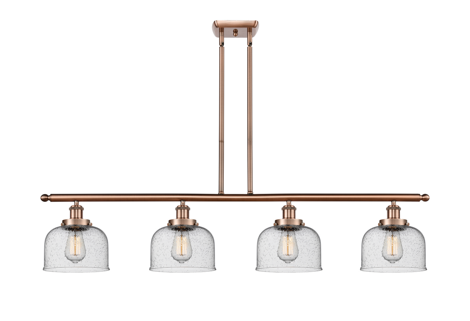 LED Island Pendant by Innovations - Ballston Urban Collection, Antique Copper Finish - 916-4I-AC-G74-LED