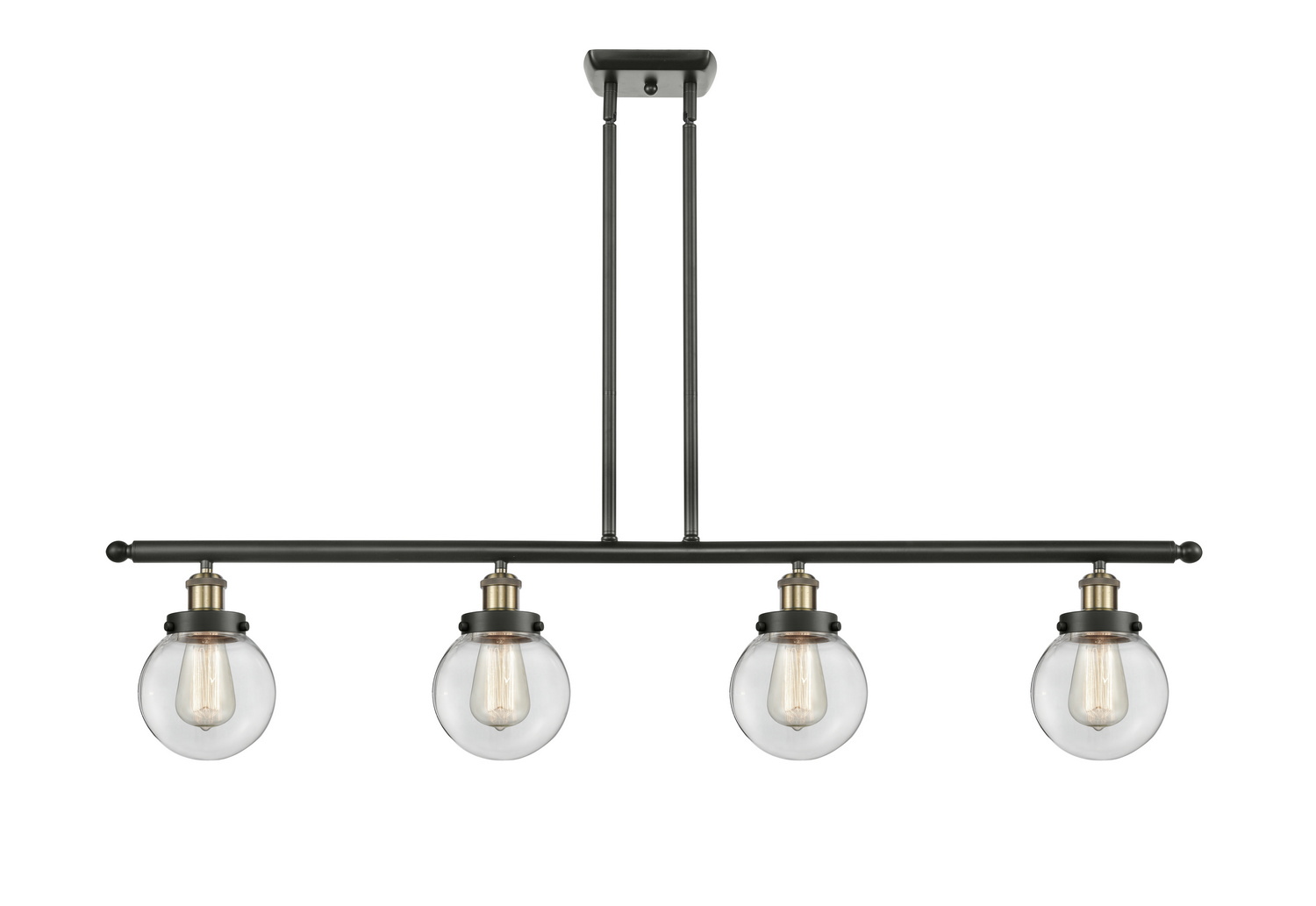 Four Light Island Pendant by Innovations - Ballston Urban Collection, Black Antique Brass Finish - 916-4I-BAB-G202-6
