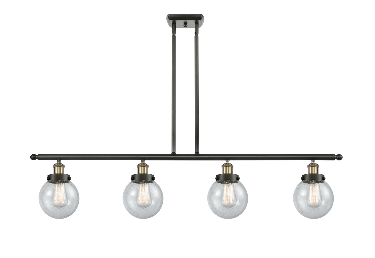 LED Island Pendant by Innovations - Ballston Urban Collection, Black Antique Brass Finish - 916-4I-BAB-G204-6-LED