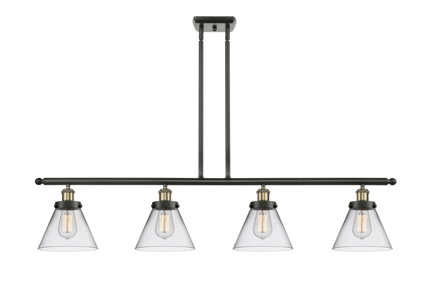 Four Light Island Pendant by Innovations - Ballston Urban Collection, Black Antique Brass Finish - 916-4I-BAB-G42