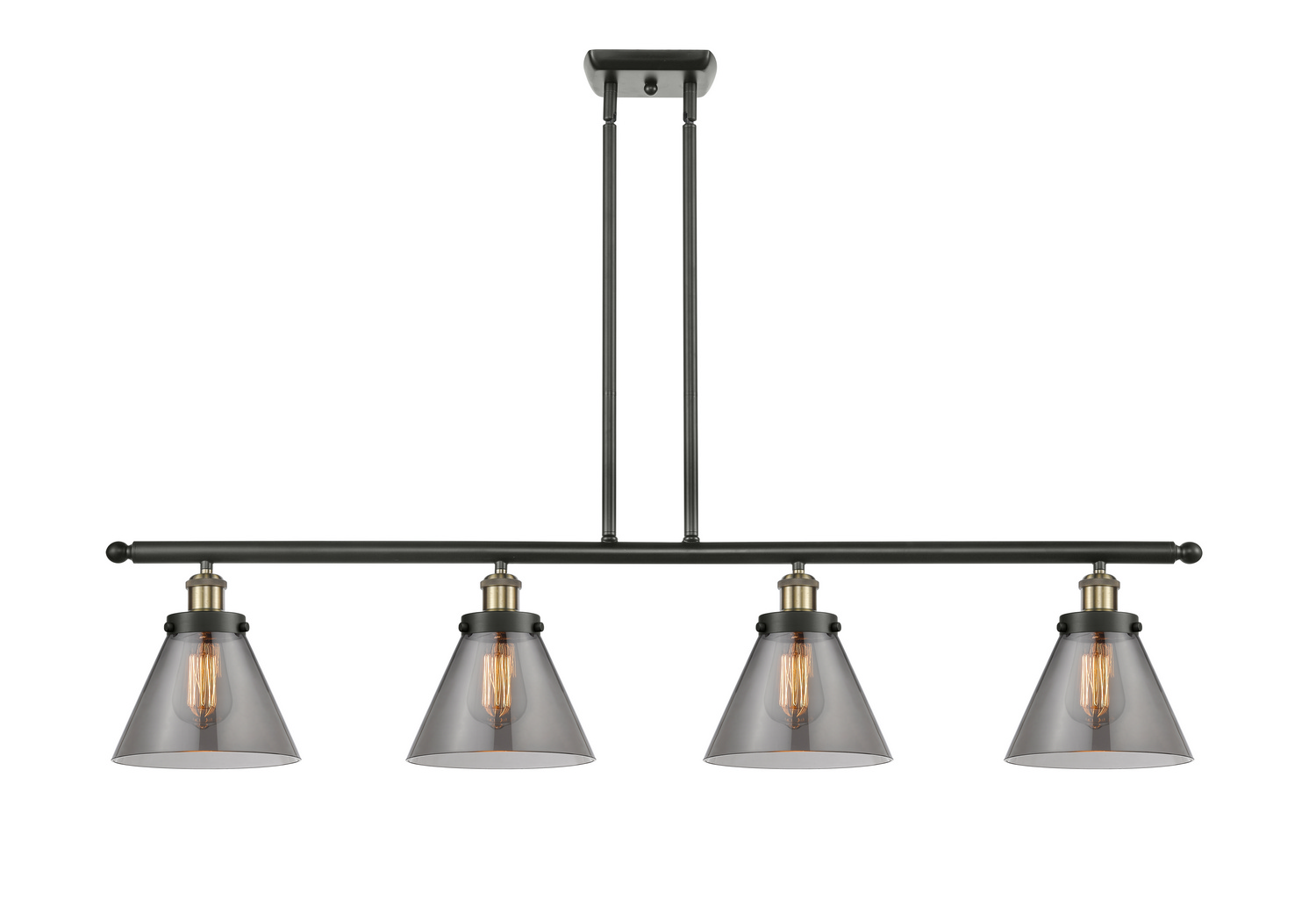 Four Light Island Pendant by Innovations - Ballston Urban Collection, Black Antique Brass Finish - 916-4I-BAB-G43