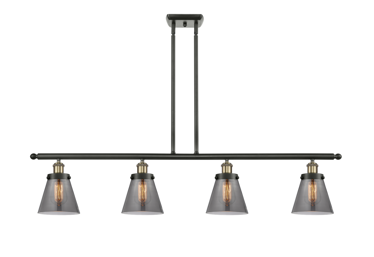 Four Light Island Pendant by Innovations - Ballston Urban Collection, Black Antique Brass Finish - 916-4I-BAB-G63