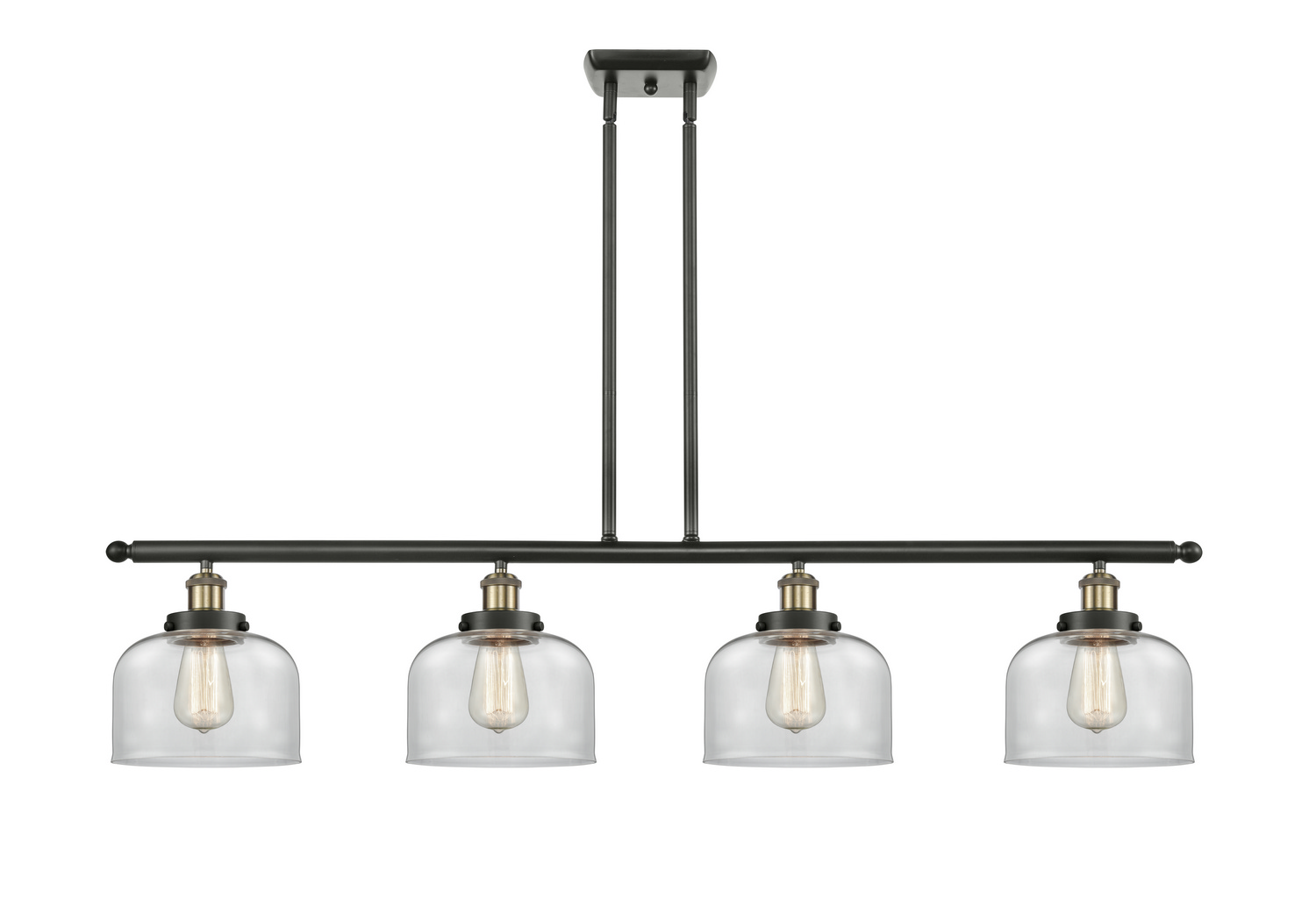 Four Light Island Pendant by Innovations - Ballston Urban Collection, Black Antique Brass Finish - 916-4I-BAB-G72