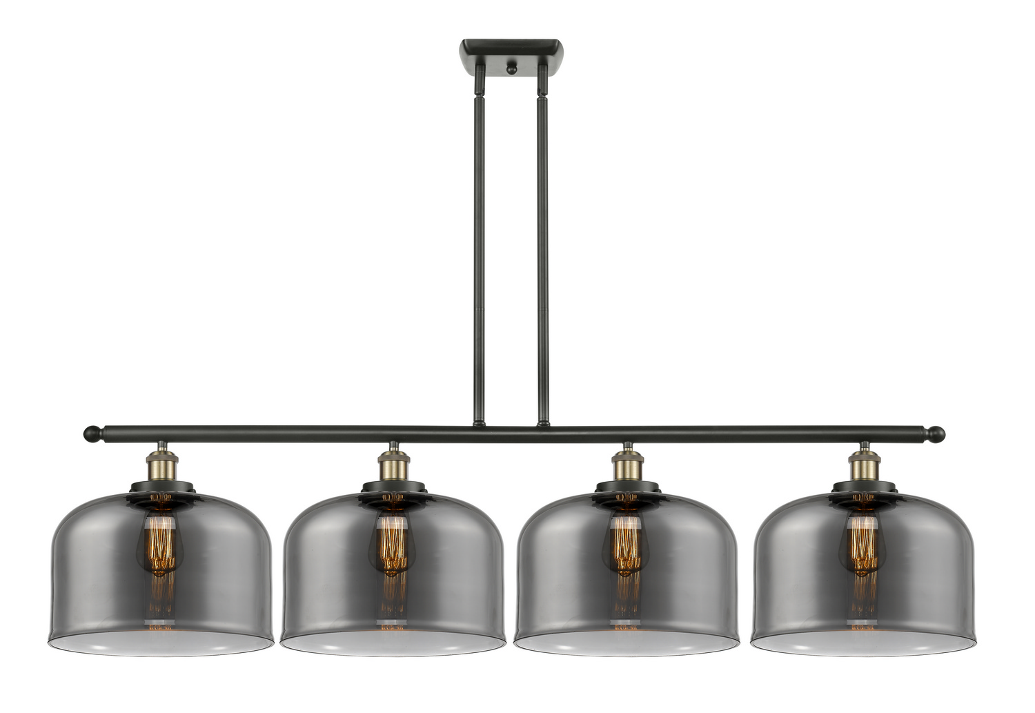 Four Light Island Pendant by Innovations - Ballston Urban Collection, Black Antique Brass Finish - 916-4I-BAB-G73-L