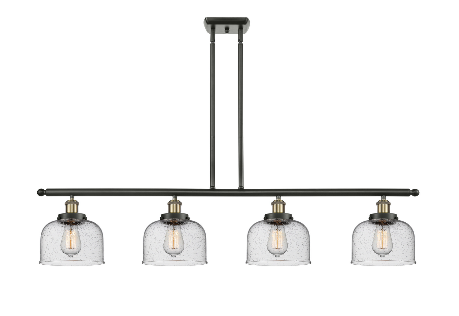 Four Light Island Pendant by Innovations - Ballston Urban Collection, Black Antique Brass Finish - 916-4I-BAB-G74