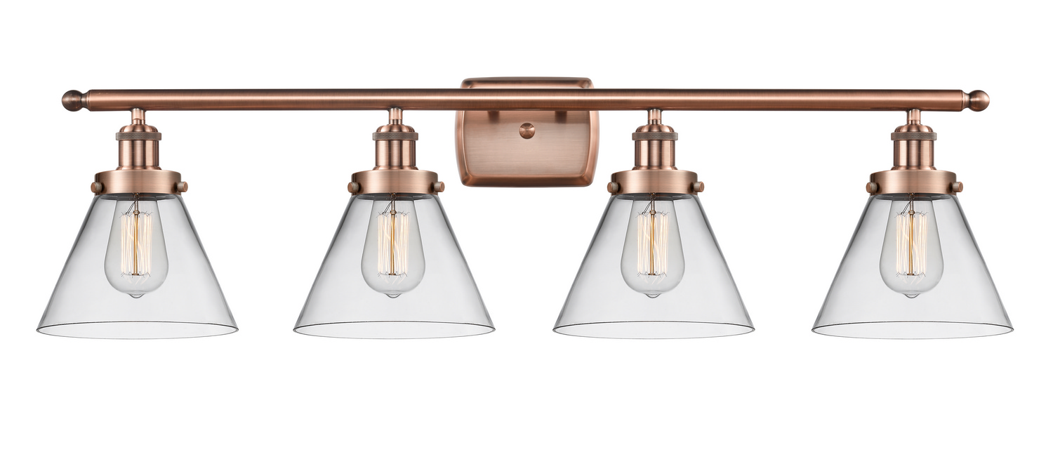 Four Light Bath Vanity by Innovations - Ballston Urban Collection, Antique Copper Finish - 916-4W-AC-G42