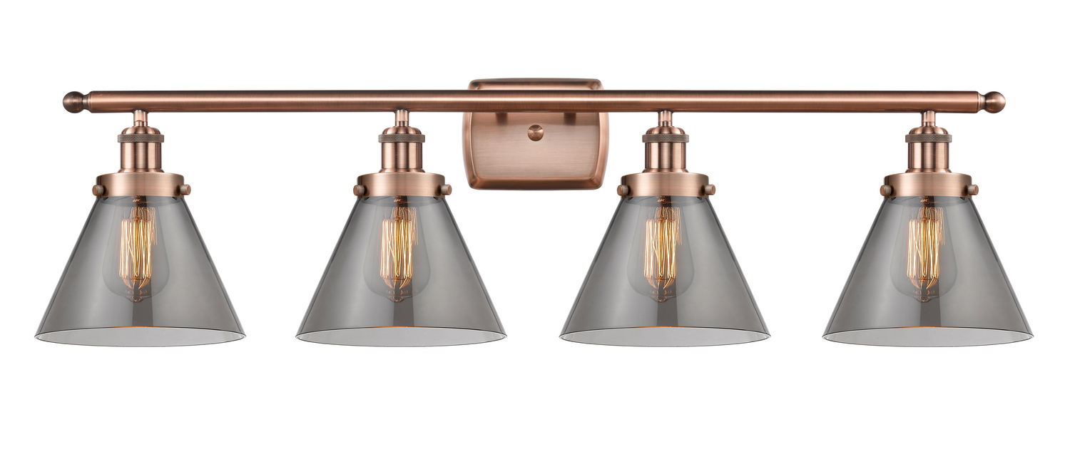 Four Light Bath Vanity by Innovations - Ballston Urban Collection, Antique Copper Finish - 916-4W-AC-G43