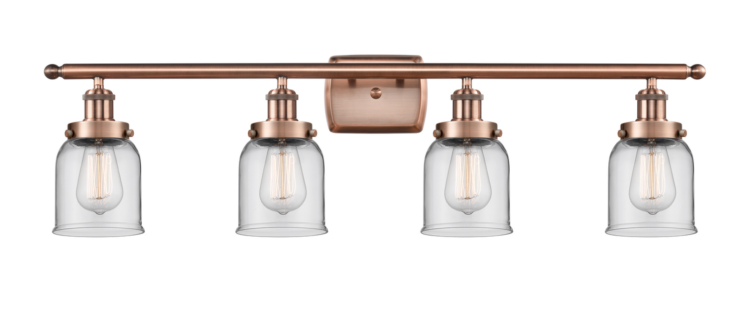Four Light Bath Vanity by Innovations - Ballston Urban Collection, Antique Copper Finish - 916-4W-AC-G52