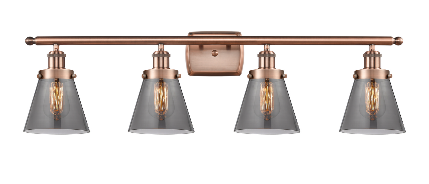 LED Bath Vanity by Innovations - Ballston Urban Collection, Antique Copper Finish - 916-4W-AC-G63-LED