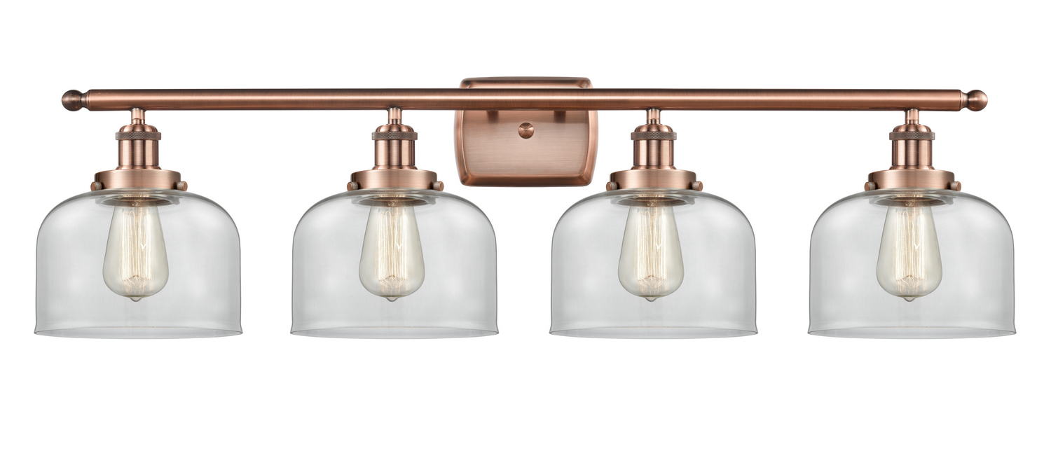 Four Light Bath Vanity by Innovations - Ballston Urban Collection, Antique Copper Finish - 916-4W-AC-G72
