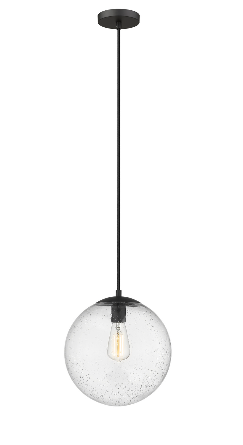 One Light Mini Pendant by Innovations - Auralume Collection, Matte Black Finish - 612-BK-SDY
