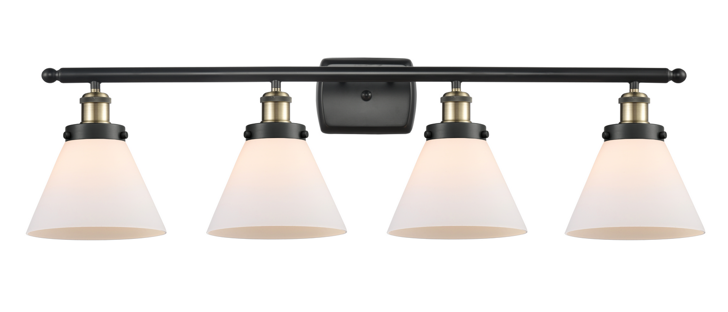 Four Light Bath Vanity by Innovations - Ballston Urban Collection, Black Antique Brass Finish - 916-4W-BAB-G41