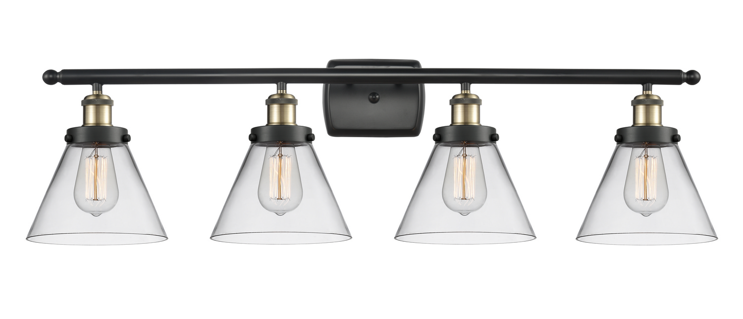 Four Light Bath Vanity by Innovations - Ballston Urban Collection, Black Antique Brass Finish - 916-4W-BAB-G42