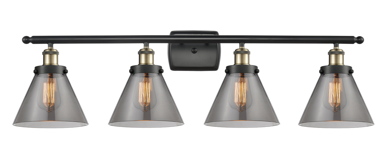 LED Bath Vanity by Innovations - Ballston Urban Collection, Black Antique Brass Finish - 916-4W-BAB-G43-LED