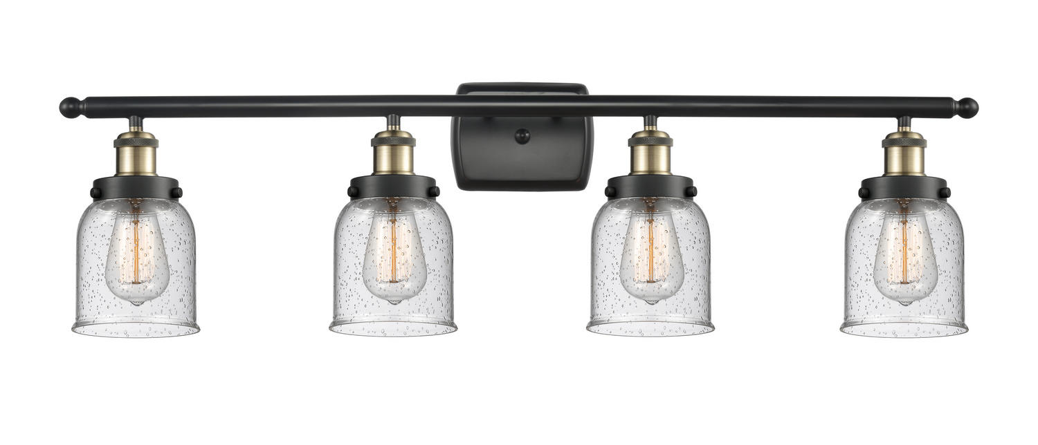 LED Bath Vanity by Innovations - Ballston Urban Collection, Black Antique Brass Finish - 916-4W-BAB-G54-LED