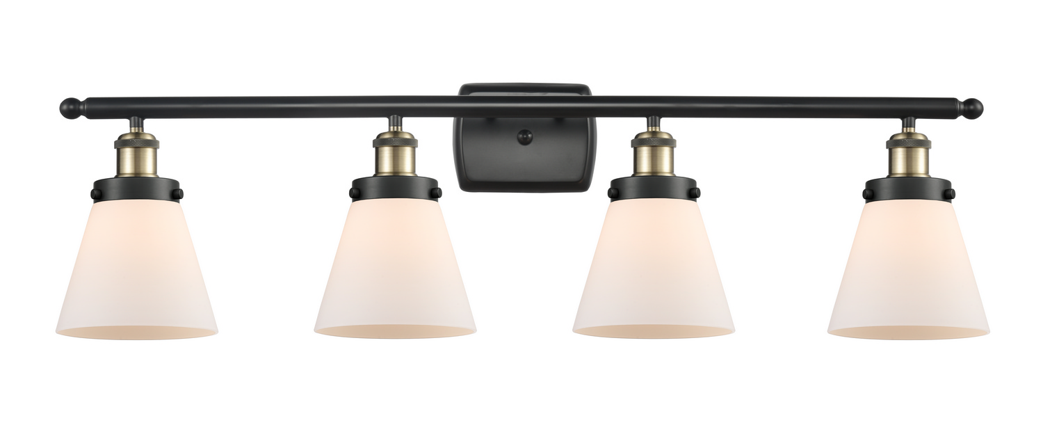 Four Light Bath Vanity by Innovations - Ballston Urban Collection, Black Antique Brass Finish - 916-4W-BAB-G61