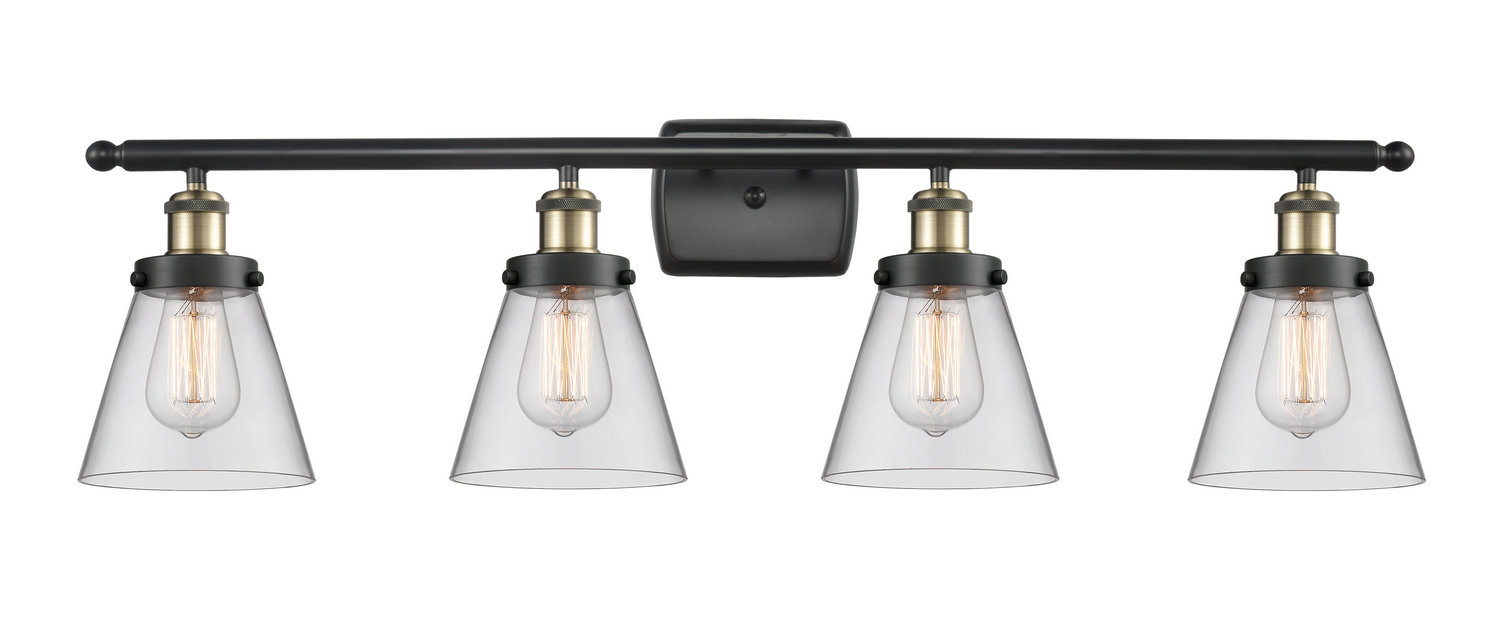 LED Bath Vanity by Innovations - Ballston Urban Collection, Black Antique Brass Finish - 916-4W-BAB-G62-LED