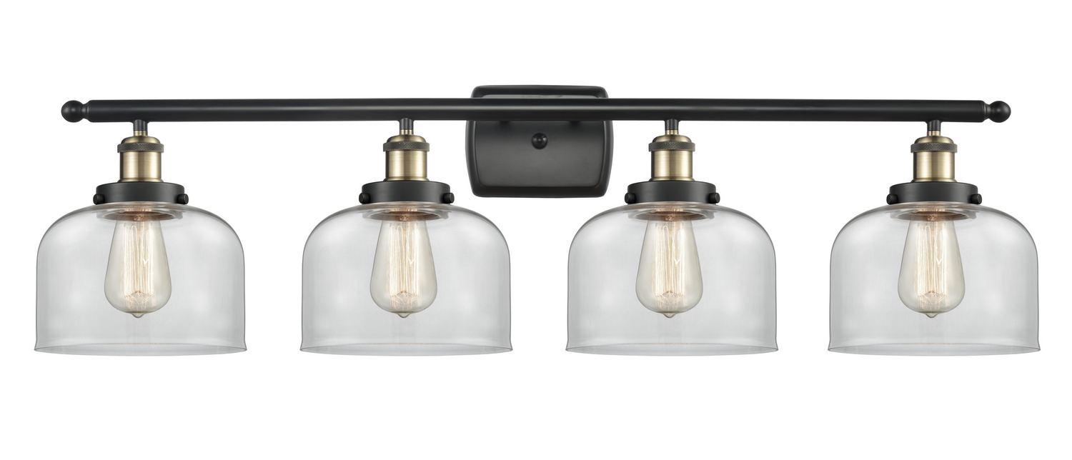 LED Bath Vanity by Innovations - Ballston Urban Collection, Black Antique Brass Finish - 916-4W-BAB-G72-LED