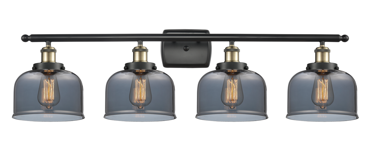 Four Light Bath Vanity by Innovations - Ballston Urban Collection, Black Antique Brass Finish - 916-4W-BAB-G73