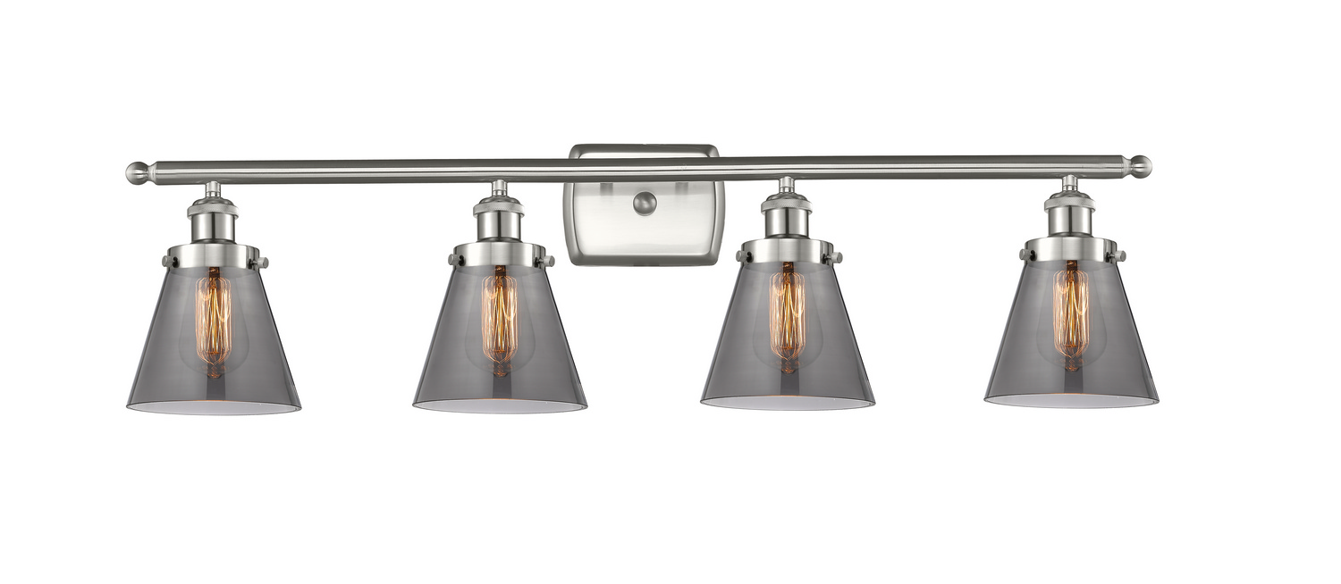 Four Light Bath Vanity by Innovations - Ballston Urban Collection, Brushed Satin Nickel Finish - 916-4W-SN-G63