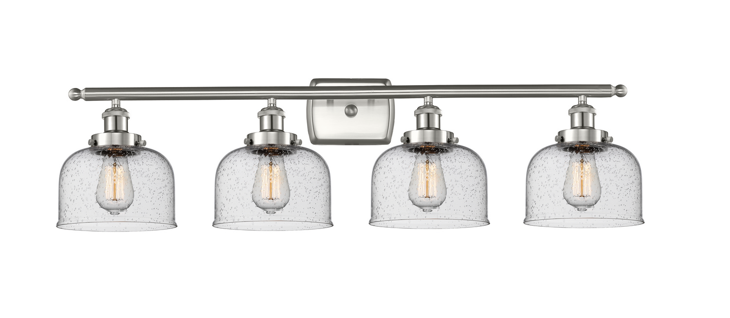 Four Light Bath Vanity by Innovations - Ballston Urban Collection, Brushed Satin Nickel Finish - 916-4W-SN-G74
