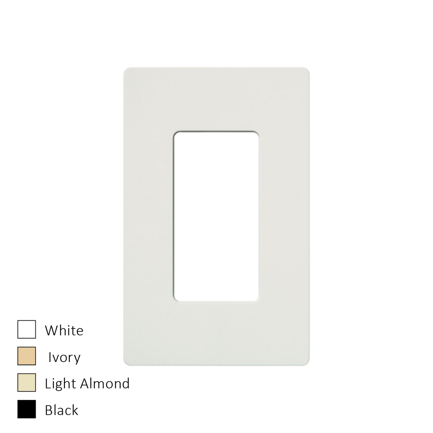 LUTR CW-1-WH CLARO SINGLE-GANG WALLPLATE DECORA OPENING WHITE