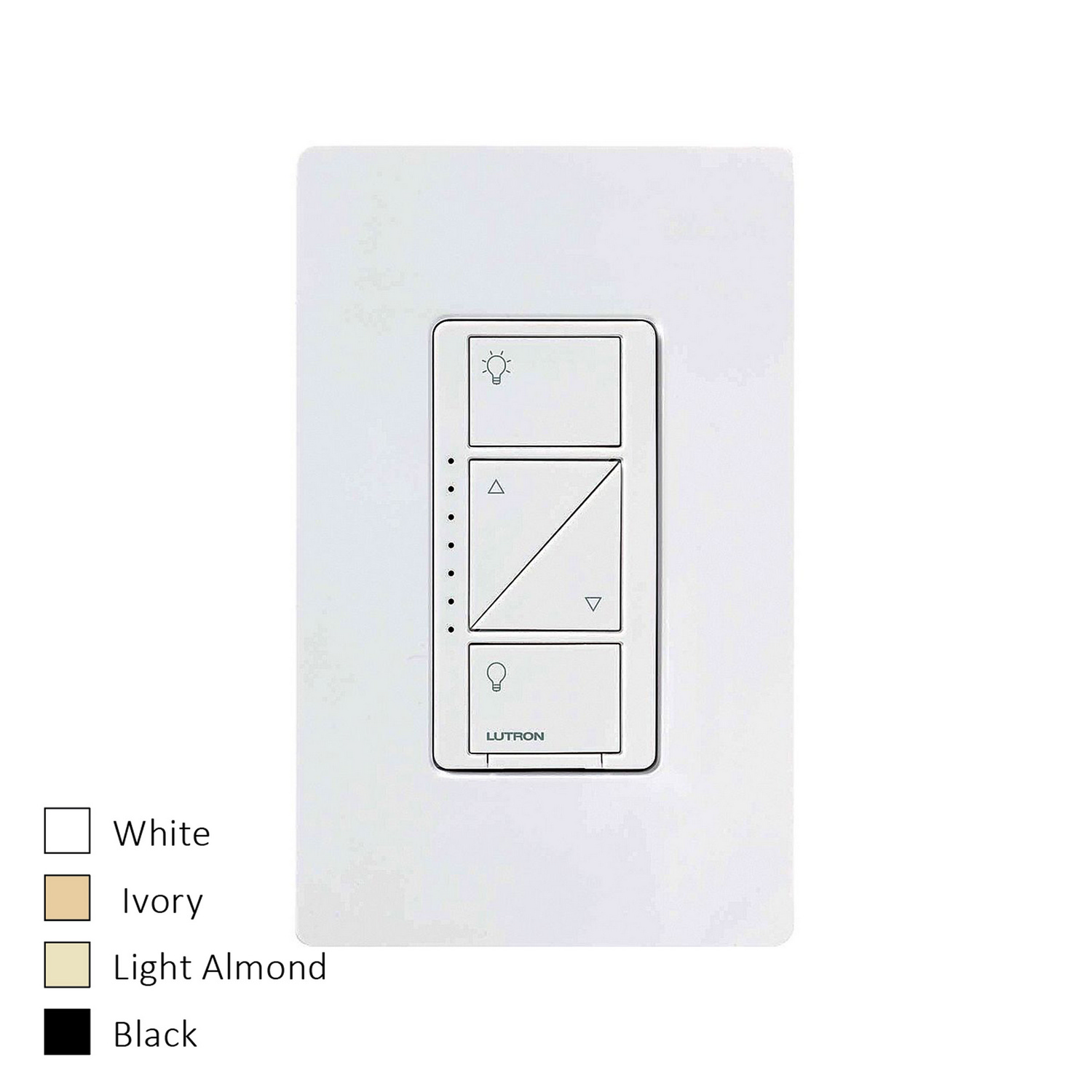 LUTR PD-6WCL-WH CASETA CL DIMMER 600W INCANDESCENT 150W CFL LED WHITE **** UPC# 07198 ****