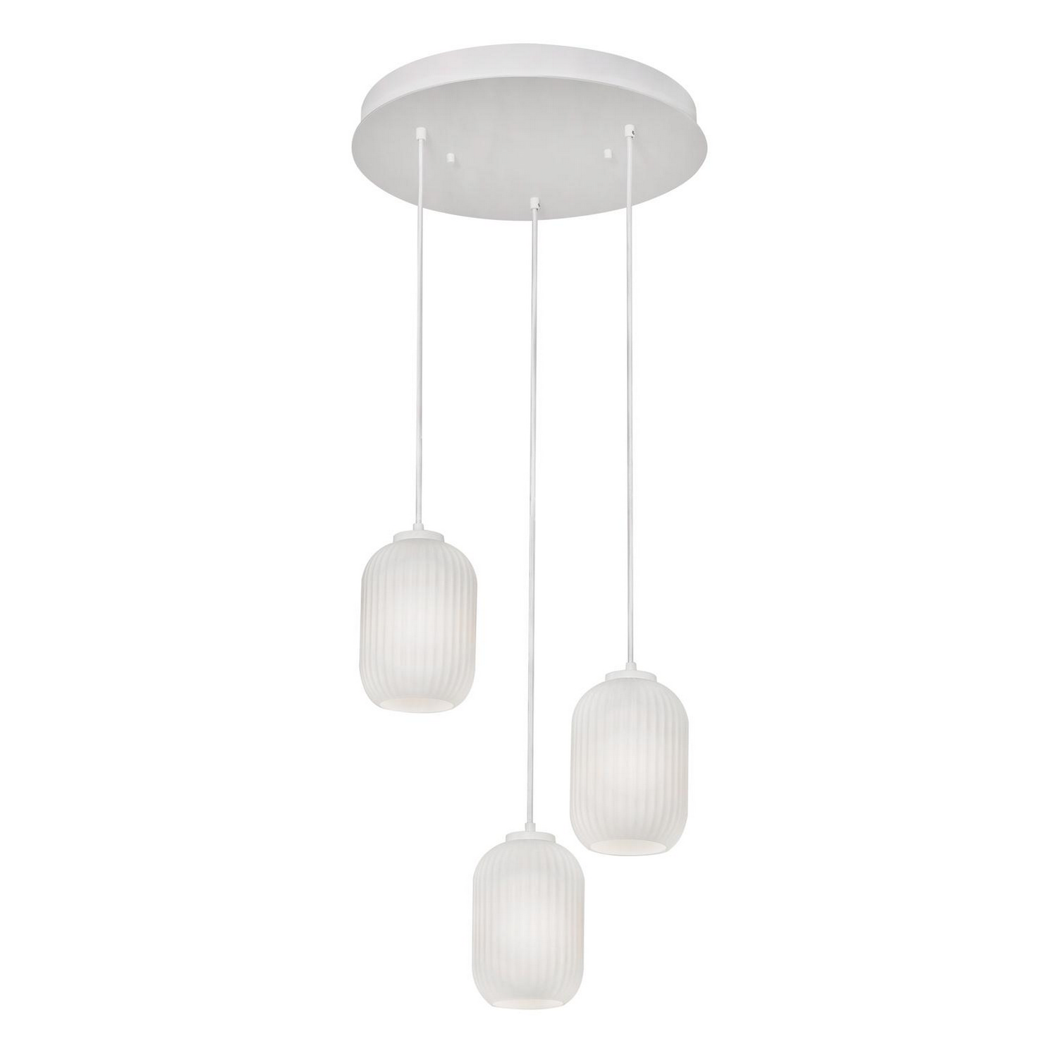 Photos - Chandelier / Lamp AFX Lighting Callie 3-Light Pendant in White CALP05WHRND3 