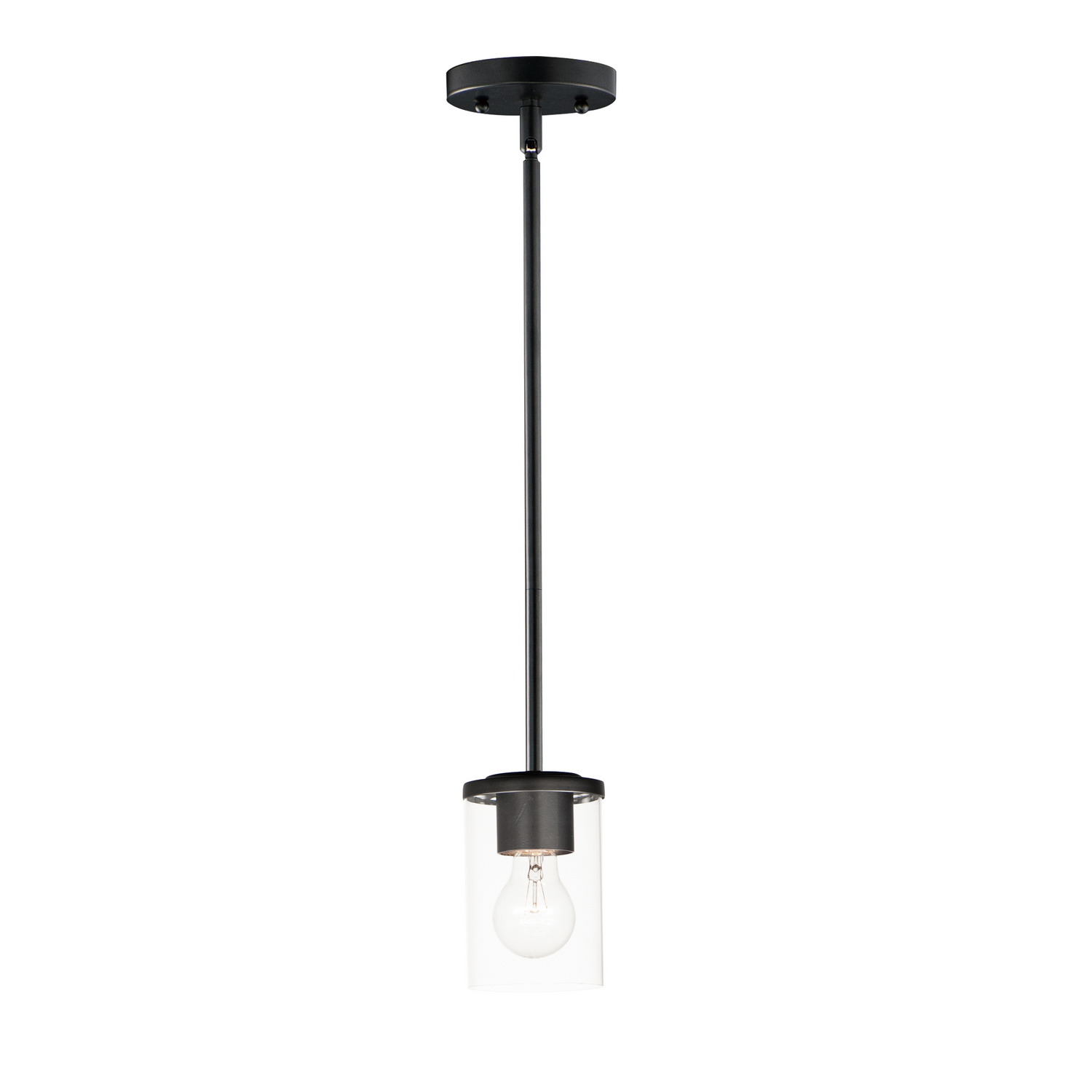 Maxim Corona One Light Mini Pendant in Black - 90200CLBK