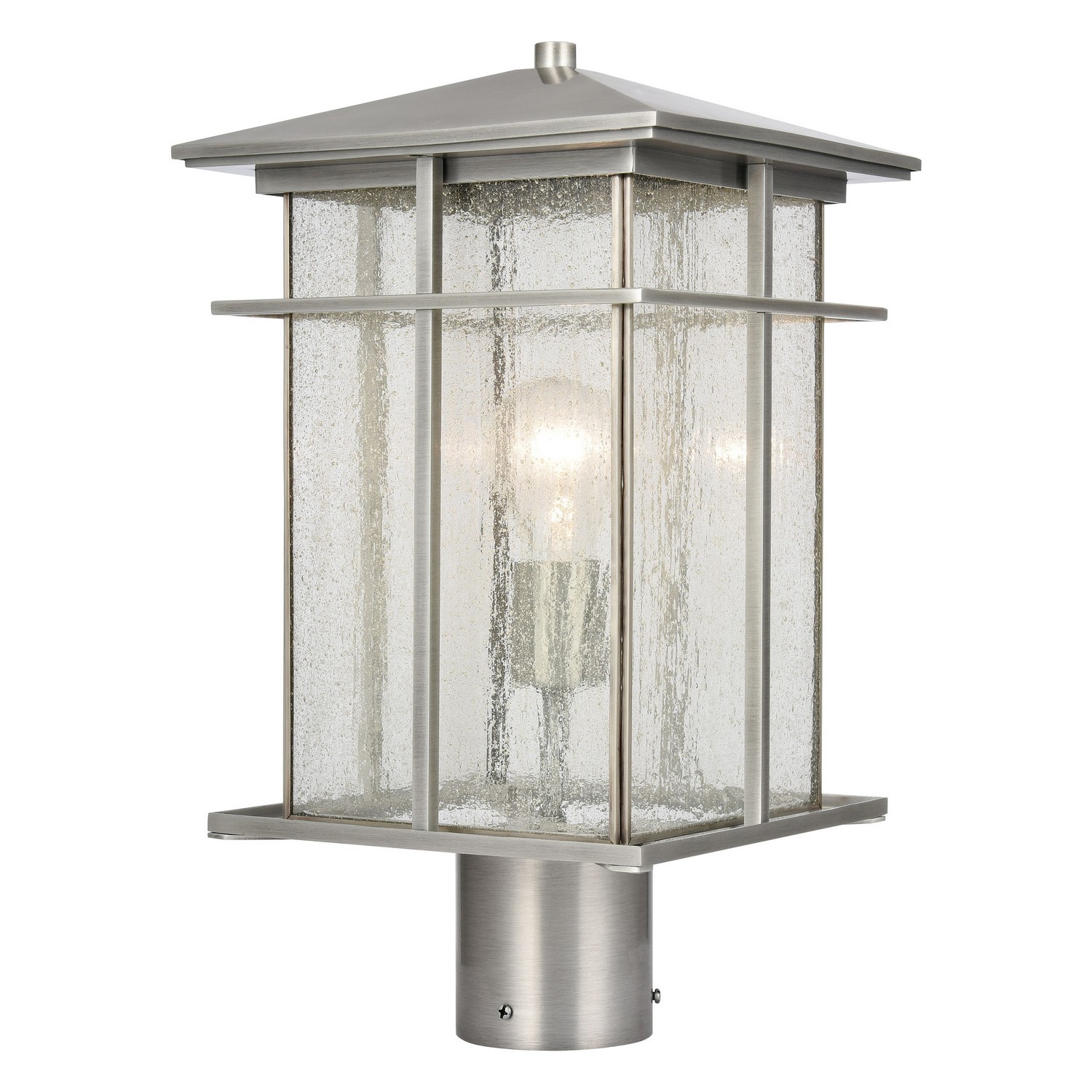 ELK Home Oak Park One Light Outdoor Post Mount in Antique Brushed Aluminum - 89376/1