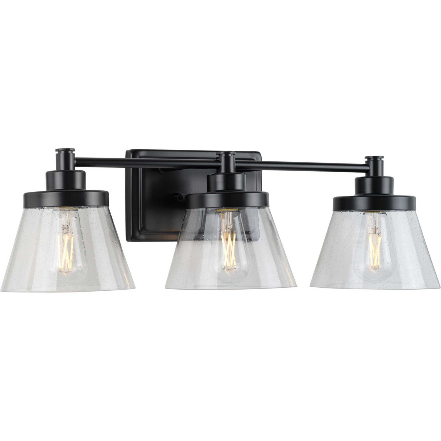 Progress P300350-31M Hinton 3 Light 25 inch Matte Black Bath Vanity Wall Light
