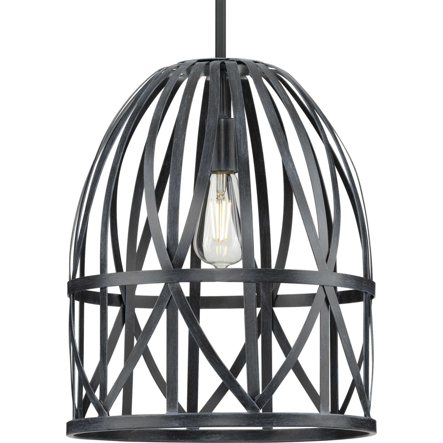 Cerused Black Oak One Light Pendant From The Chastain Collection-image