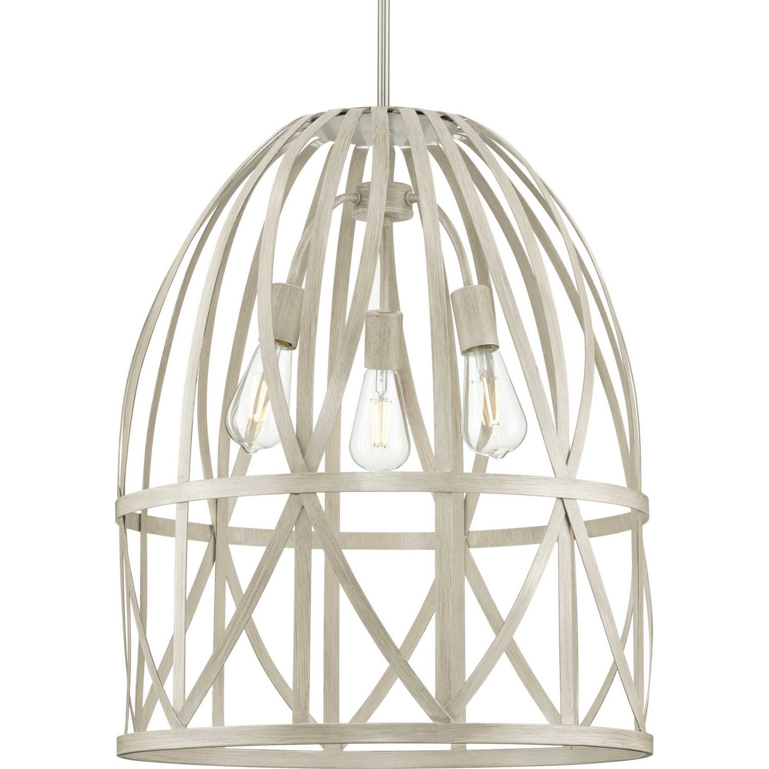 Progress P500344-185 Chastain 3 Light 20.87 inch Bleached Oak Pendant Ceiling Light