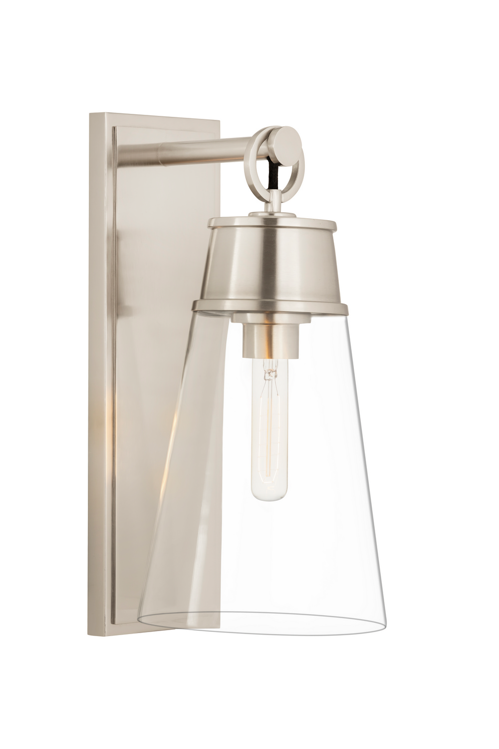 One Light Wall Sconce by Z-Lite - Wentworth Collection, Brushed Nickel Finish - 2300-1SL-BN