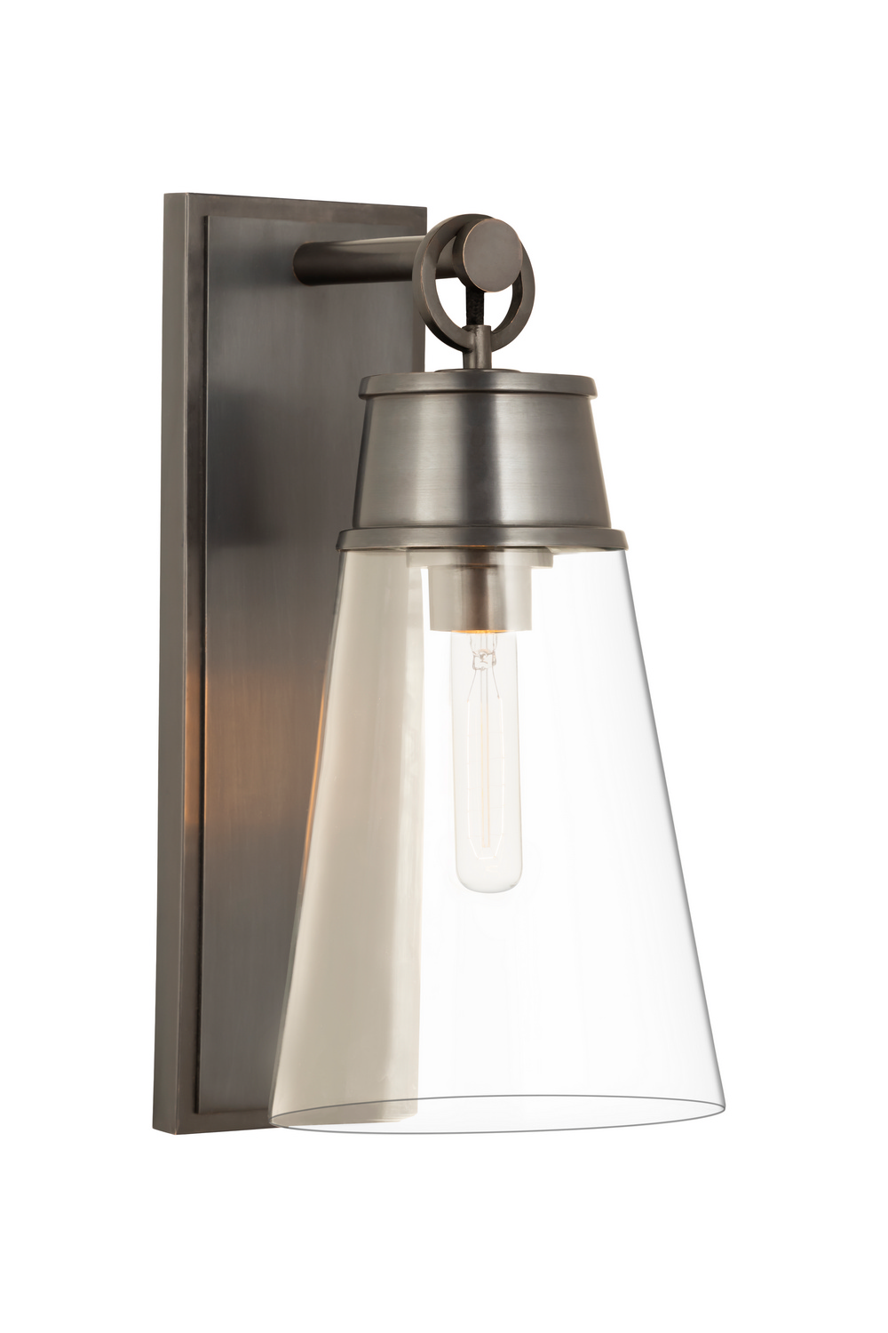 One Light Wall Sconce by Z-Lite - Wentworth Collection, Plated Bronze Finish - 2300-1SL-BP