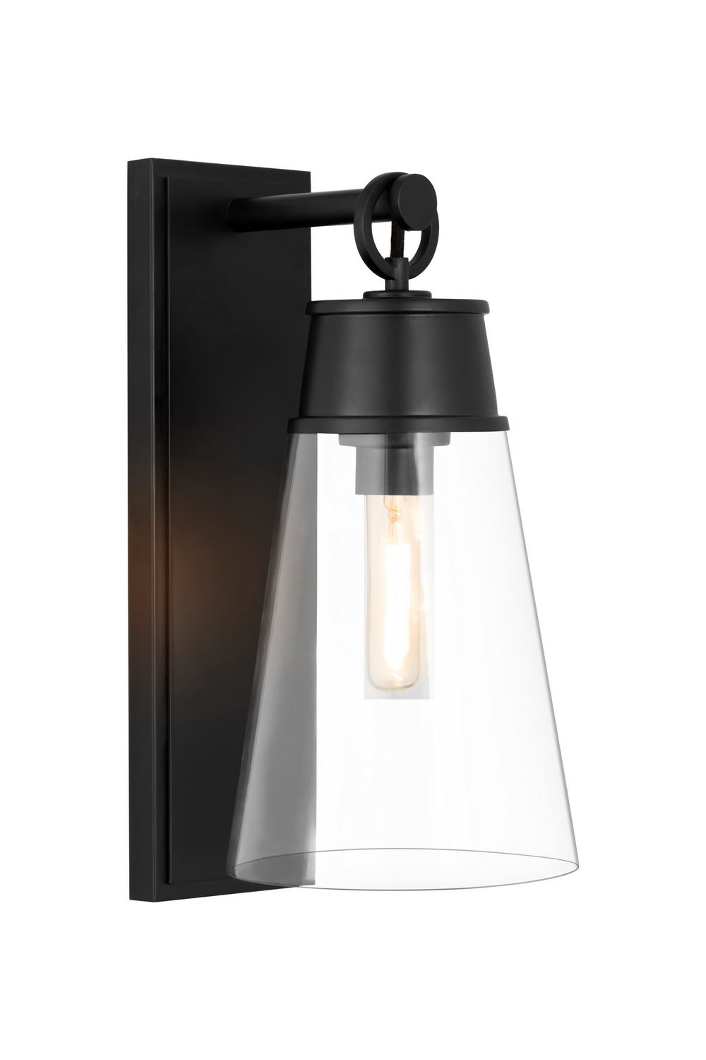 One Light Wall Sconce by Z-Lite - Wentworth Collection, Matte Black Finish - 2300-1SL-MB