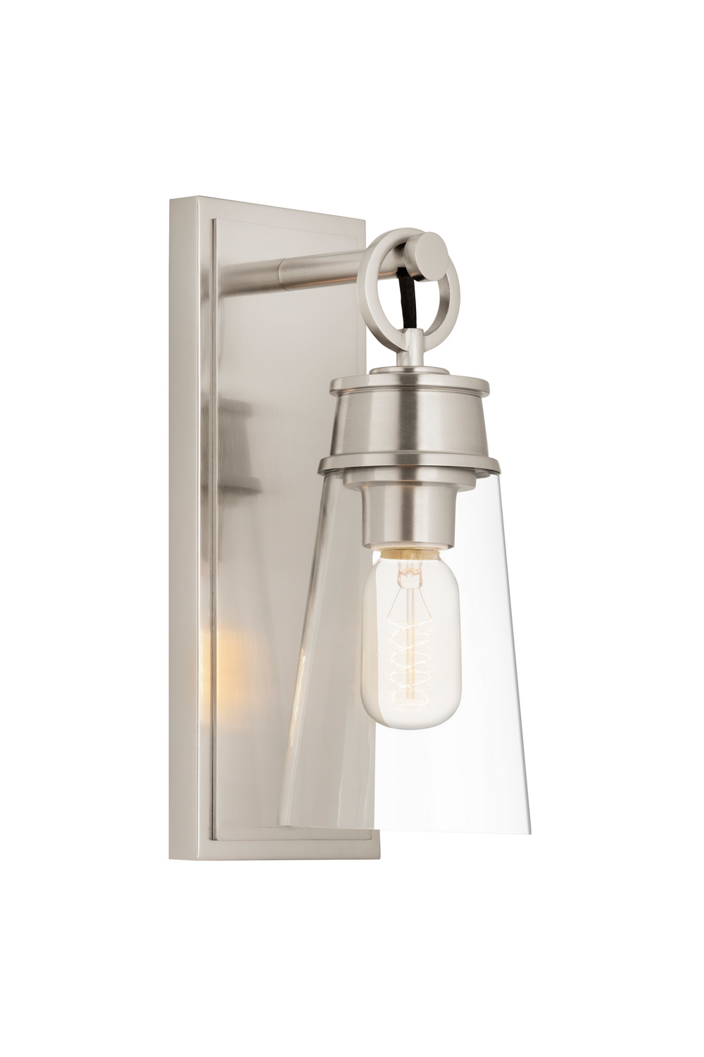 One Light Wall Sconce by Z-Lite - Wentworth Collection, Brushed Nickel Finish - 2300-1SS-BN