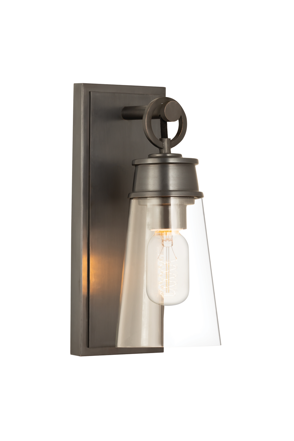 One Light Wall Sconce by Z-Lite - Wentworth Collection, Plated Bronze Finish - 2300-1SS-BP