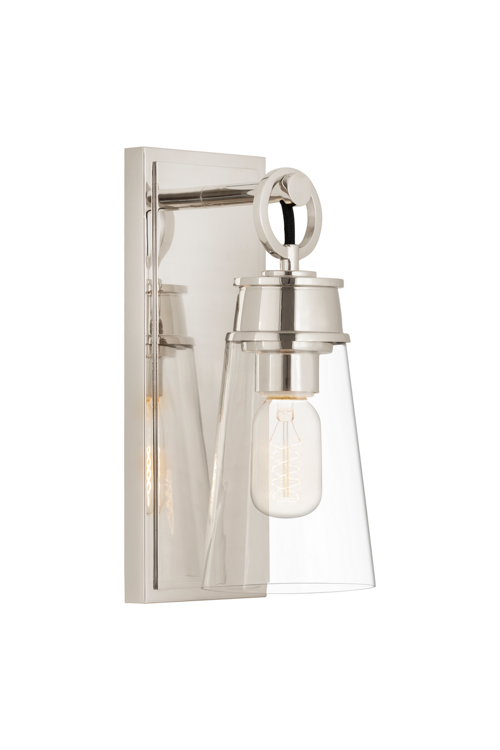 One Light Wall Sconce by Z-Lite - Wentworth Collection, Polished Nickel Finish - 2300-1SS-PN