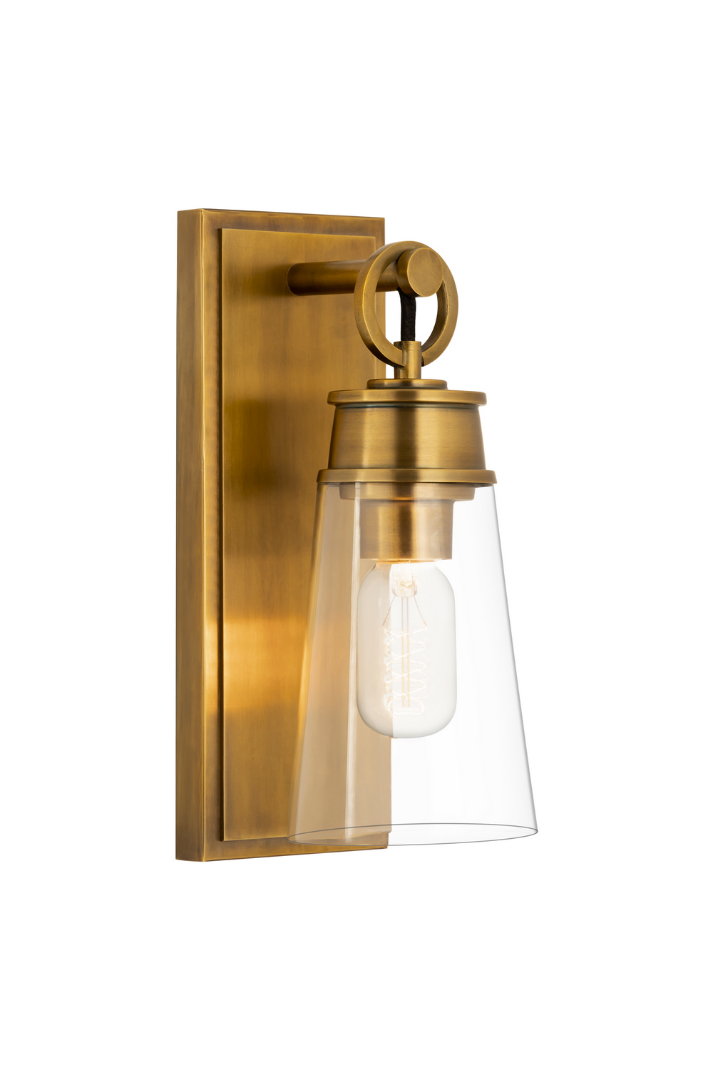 One Light Wall Sconce by Z-Lite - Wentworth Collection, Rubbed Brass Finish - 2300-1SS-RB